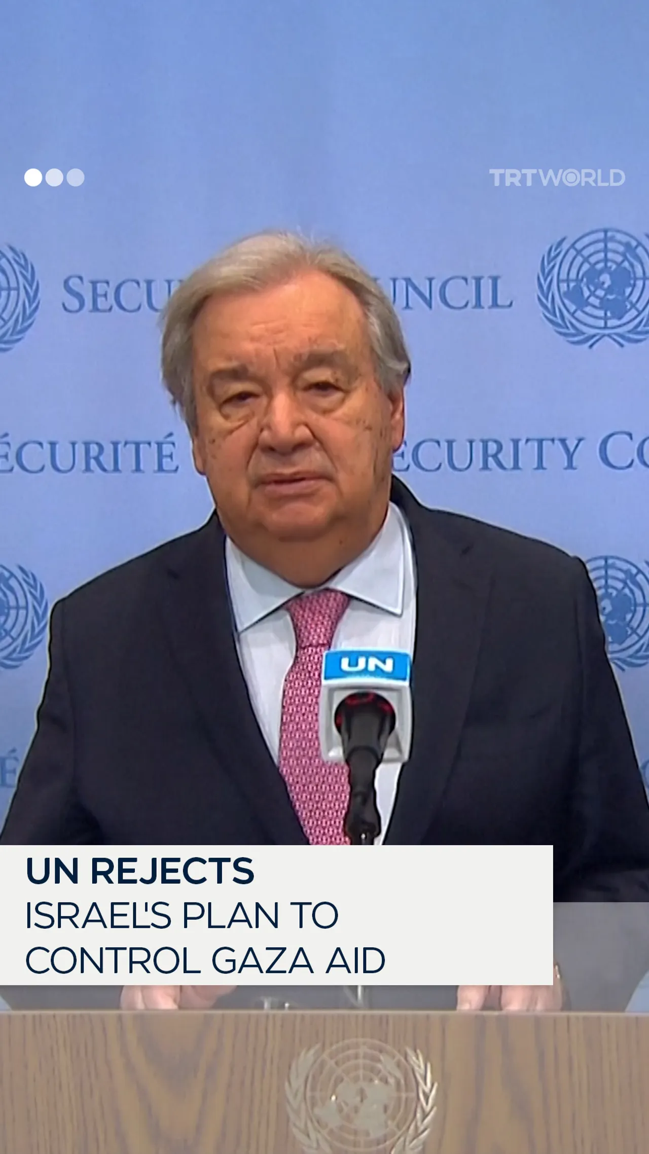 UN rejects Israel's plan to control Gaza aid